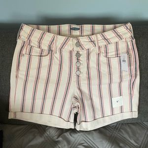 NWT Old Navy Denim Striped Shorts 5” Inseam
